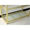 Fauceture VSP4922B7 49-Inch x 22-Inch Steel Console Sink Base with Glass Shelf, Brushed Brass VSP4922B7 - alternate 4